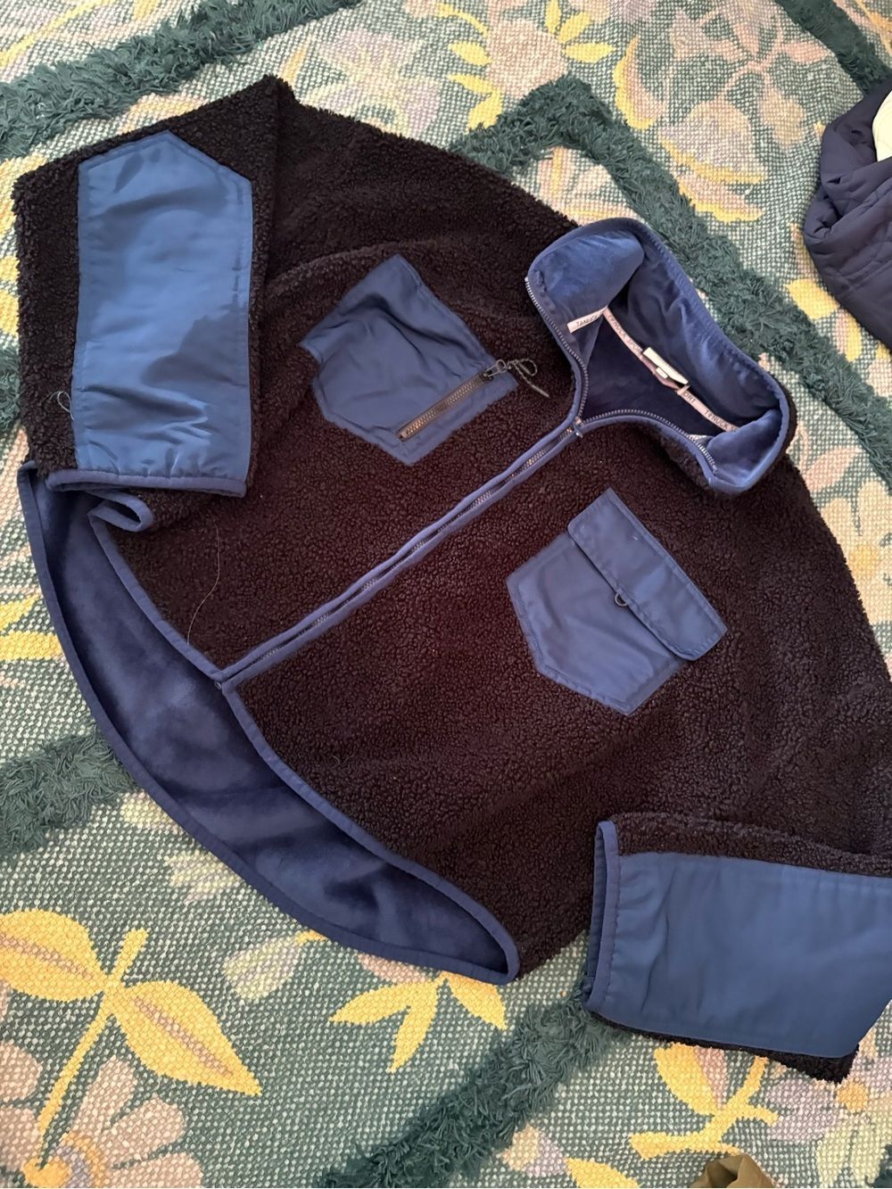 Tuckernuck Sport black and navy Lawrence zip up Medium